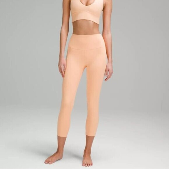 LULULEMON-NWT Align High Rise Crop 23 in Tan Neutral Leggings Size 10 - Picture 1 of 8